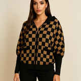 Casaca Chess - Negro y Camel