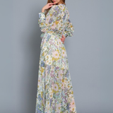 Vestido Alexia - Largo Maxi - Floreado Lila