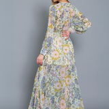 Vestido Alexia - Largo Maxi - Floreado Lila