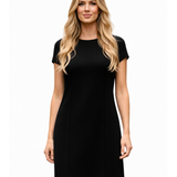 Vestido Corto Negro Estilo Tunic Elegante - Negro