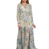 Vestido Alexia - Largo Maxi - Floreado Lila