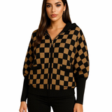 Casaca Chess - Negro y Camel