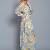 Vestido Alexia - Largo Maxi - Floreado Lila