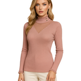 Chompa Cuello Alto - Rosado