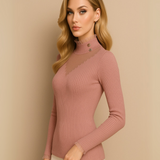 Chompa Cuello Alto - Rosado