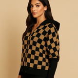 Casaca Chess - Negro y Camel