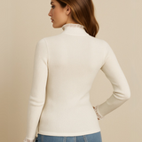 Chompa Cuello Alto - Crema