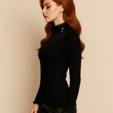 Chompa Cuello Alto - Negro