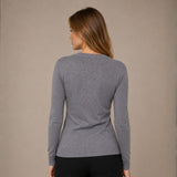 Chompa Cuello V Llana - Gris