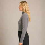 Casaca Crop con Brillos - Gris