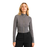Casaca Crop con Brillos - Gris