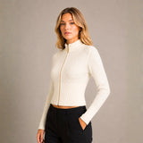 Casaca Crop con Brillos - Blanco