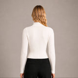 Casaca Crop con Brillos - Blanco