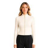 Casaca Crop con Brillos - Blanco