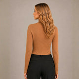 Casaca Crop con Brillos - Camel