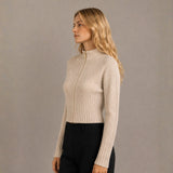 Casaca Crop con Brillos - Arena
