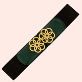 Correa Elástica con Hebilla Multi-CÍrculos - Negro