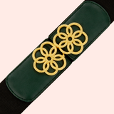 Correa Elástica con Hebilla Multi-CÍrculos - Negro