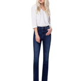 Jean Violeta Estilo Flare de Tiro Alto - Azul